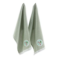 DII® Candy Cane Embellished Dishtowel Set