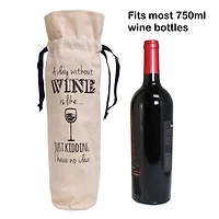 Personality Case™ Day Without Canvas Wine Bag