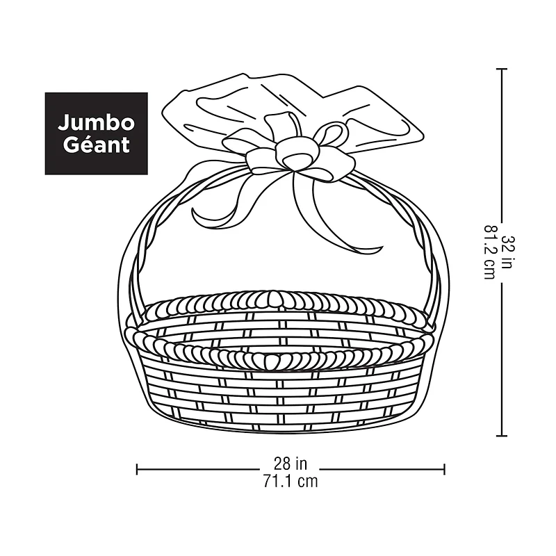 Jumbo Clear Basket Gift Bag by Celebrate It™