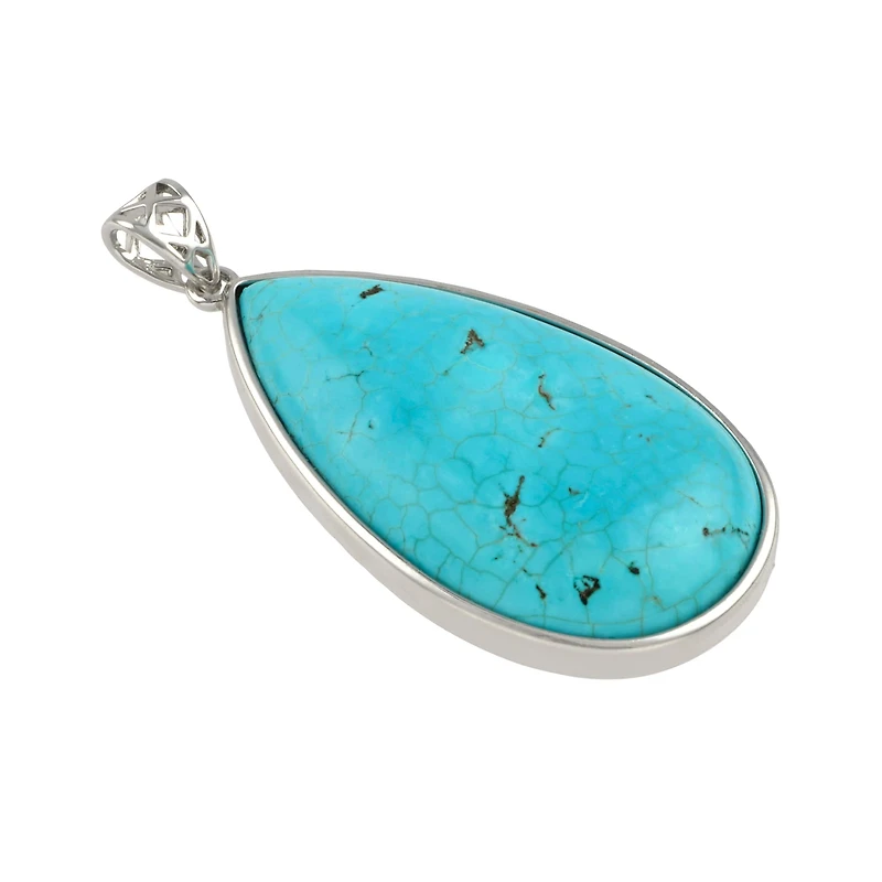 Turquoise Dyed Howlite Teardrop Pendant by Bead Landing™