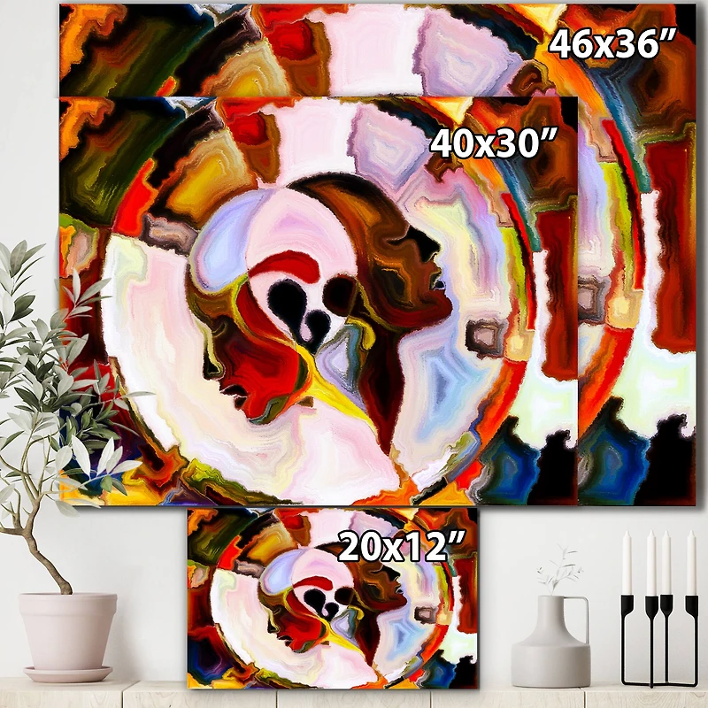 Designart - Union Of Male And Female Faces III