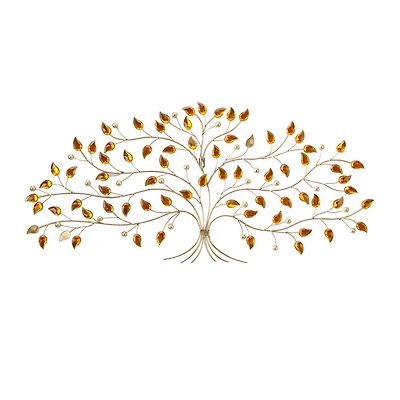 Silver Metal Bohemian Wall Decor, 35" x 2" x 16"