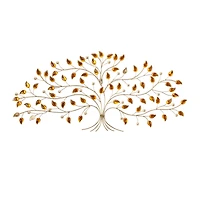 Silver Metal Bohemian Wall Decor, 35" x 2" x 16"