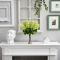 24" Artificial Lilac Arrangement with Cylinder Glass Vase