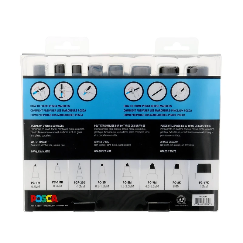 Posca Black Paint Marker Set