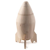 8 Pack: 10.5" Rocket Ship Wood Birdhouse by Make Market®