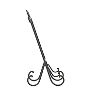 Traditional Scrolling Black Metal Easel, 19" x 6" x 9"