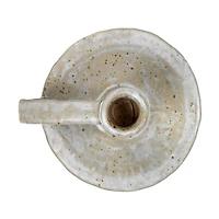 Hello Honey® 5.5" Round Stoneware Candle Holder with Handle Set