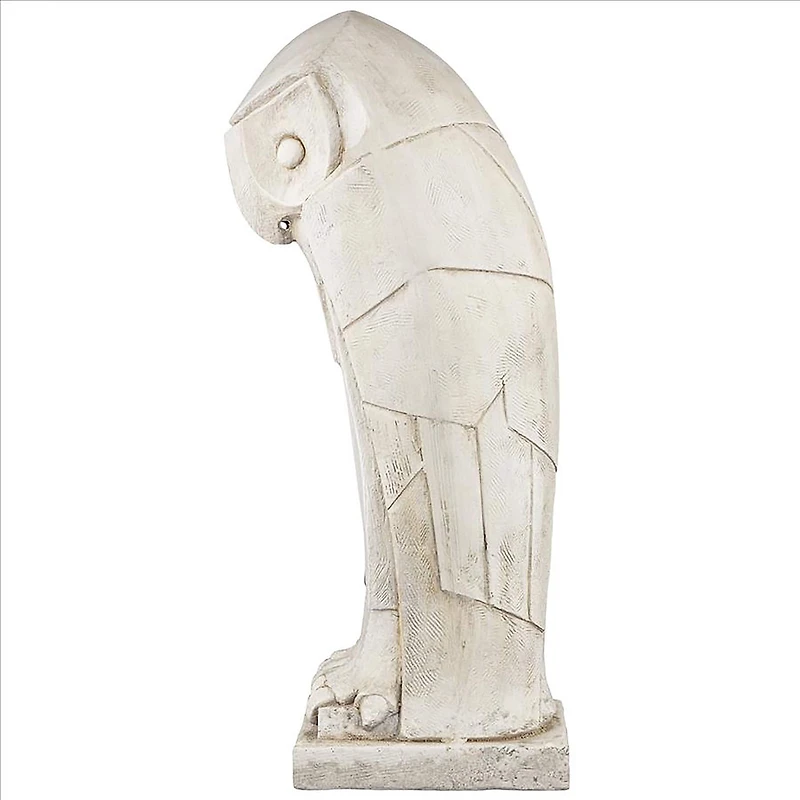 Design Toscano 32" Polar Owl Sentinel Art Deco Cubist Bird Statue
