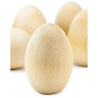 Hygloss® 2.5" Wooden Eggs, 3ct.