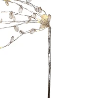 LED Lighted Willow Branch Christmas Spray - 40" - Silver - Warm White