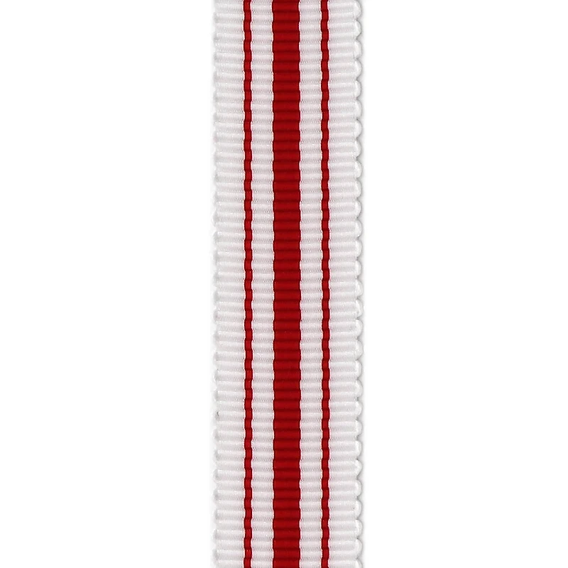 Gwen Studios 5/8" x 3yd. White & Red Stripe Grosgrain Ribbon