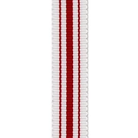 Gwen Studios 5/8" x 3yd. White & Red Stripe Grosgrain Ribbon