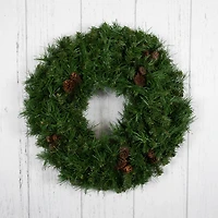 24" Dakota Red Pine Artificial Wreath with Pinecones