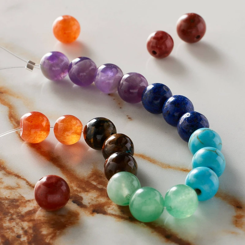 Rainbow Mixed Stone Round Beads, 7.5mm by Bead Landing™