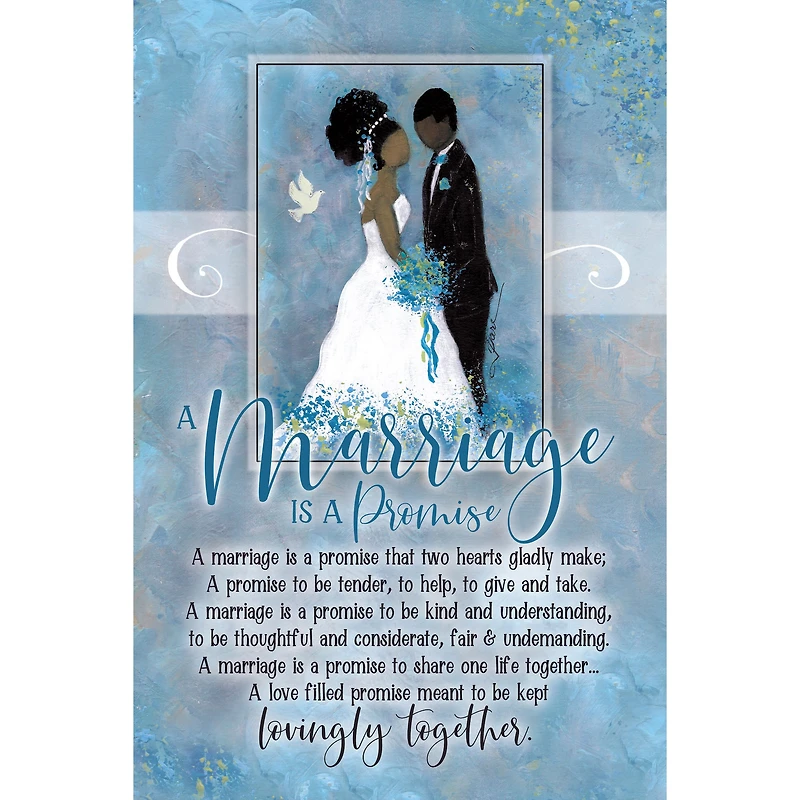 Marriage Is A Promise Whispers of the Heart Plaque with Easel