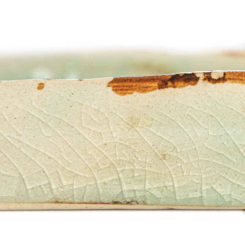 Hello Honey® 11" Square Aqua Reactive Crackle Glaze Stoneware Serving Trays, 6ct.