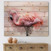 Designart - Portrait of Pink Flamingo V