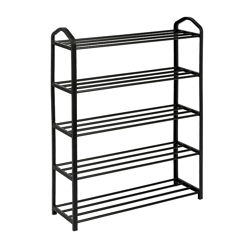 Honey Can Do Black 5-Tier Metal Shoe Rack