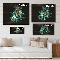 Designart - Top View of Blue and White Flower