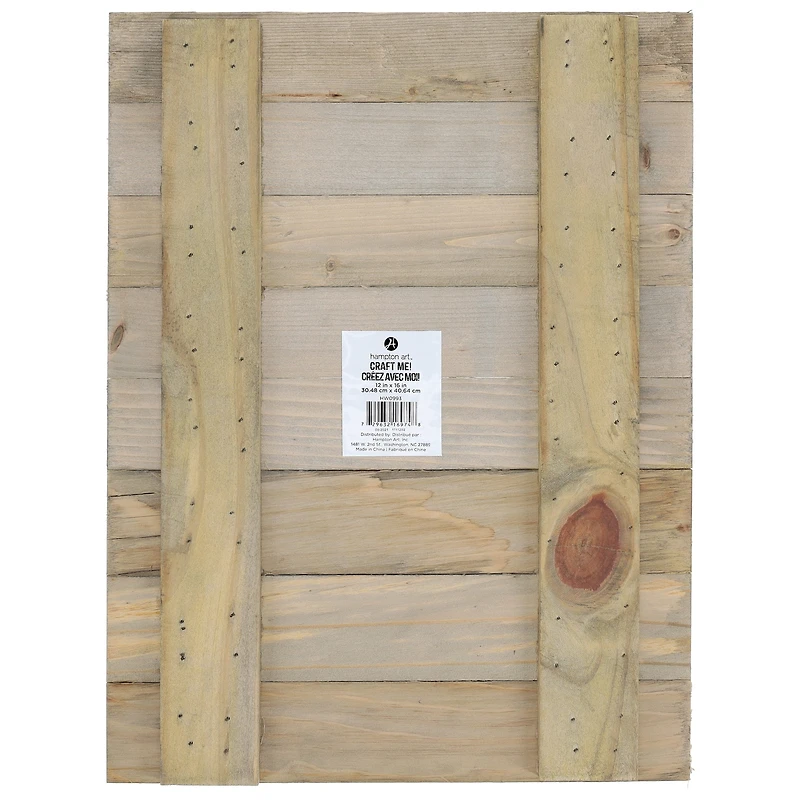 Hampton Art™ 12" x 16" Rustic Wood Panel