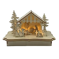 Santa's Workshop 5.4" LED Nativity Scene