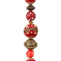 Red & Gold Strung Beads by Bead Landing™