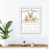 Easter Farmer's Market 12" x 16" White Framed Print Under Plexiglass