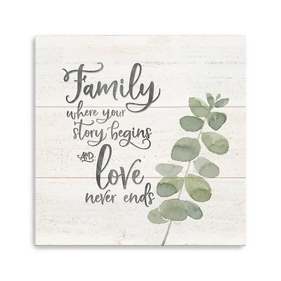 Natural Inspiration Family Square Canvas Giclee