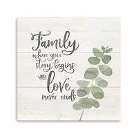 Natural Inspiration Family Square Canvas Giclee