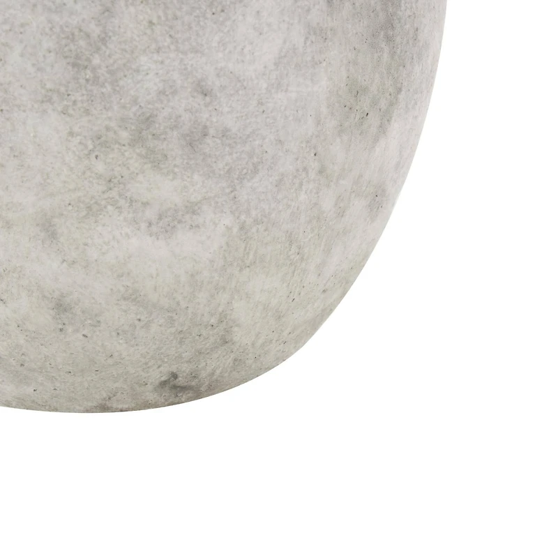 10.5" White Ceramic Antique Style Textured Vase with Black Shadings & Handles