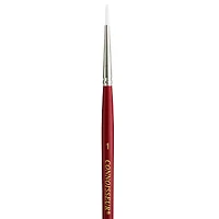 Connoisseur® White Taklon All Media Short Handle Round Brush