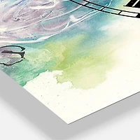 Designart 'Pastel Foral Composition I Lodge Multipanel Wall Clock