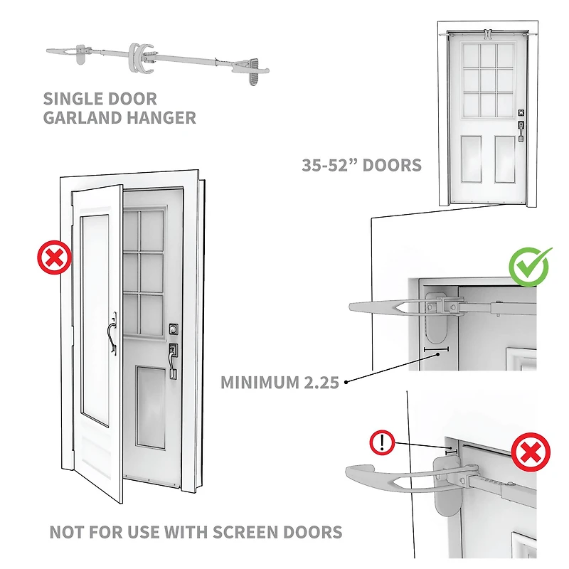 Village Lighting White Single Door Garland Hanger