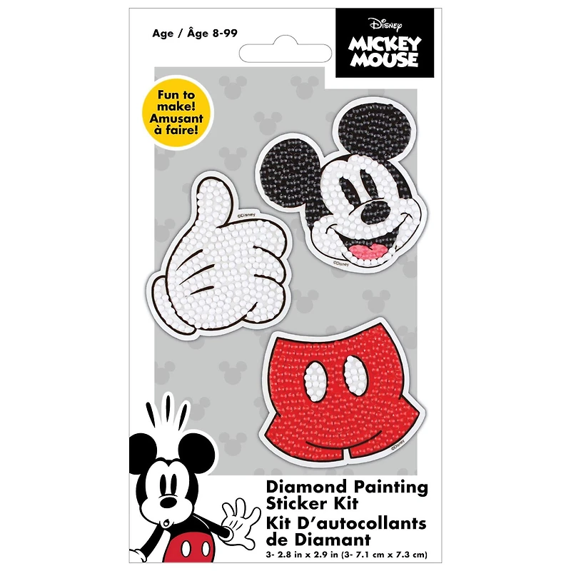 Camelot® Dots DOTZIES® Disney Mickey Icons Diamond Painting Sticker Kit, Round Diamonds