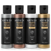 Arteza® Pouring Acrylic Metallic Tones Paint Set