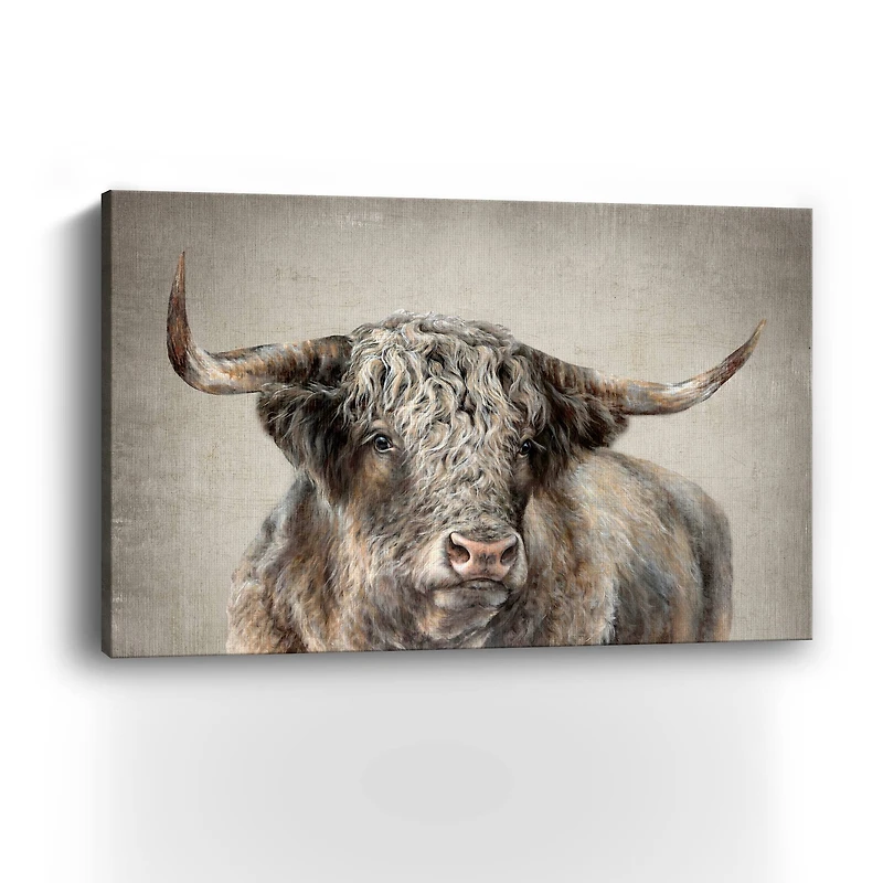 Lumaprints Grand Kyloe Bull Canvas Wall Art