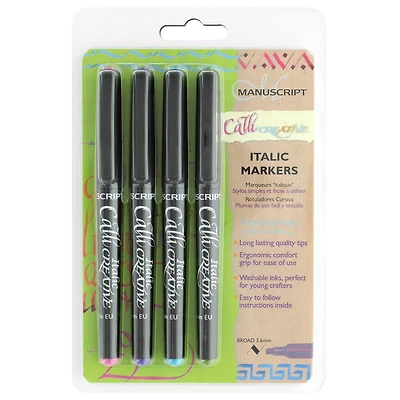Manuscript Calli-Creative Broad Italic Markers, 4ct.