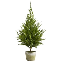 3.5ft. Unlit Cedar Pine Natural Look Artificial Christmas Tree