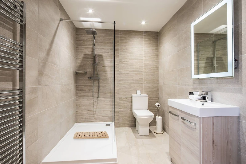 Mind Reader 22" Brown Luxury Bamboo Shower Bath Mat