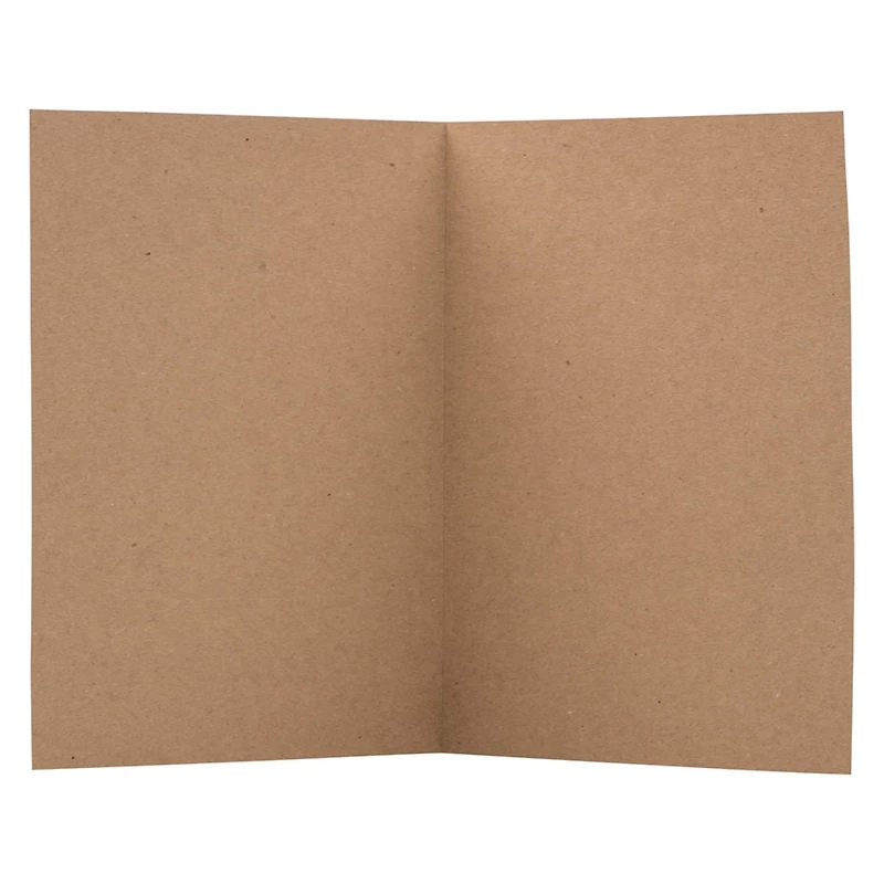 JAM Paper A2 Brown Kraft Recycled Blank Foldover Cards
