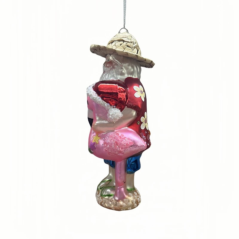 5.5" Summer Santa Glass Ornament by Ashland®