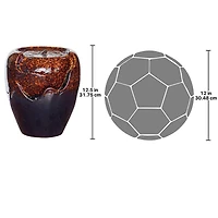 Design Toscano Burnt Umbra Ceramic Jar Garden Fountain