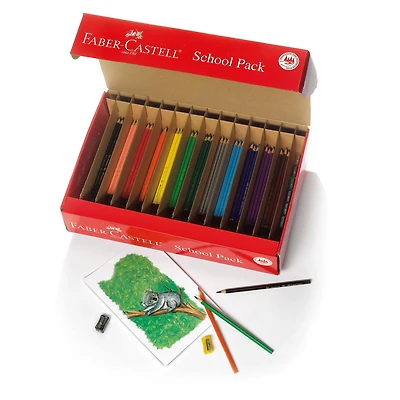 Faber-Castell® 240-Piece Triangular Colored EcoPencils School Pack