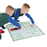 Toy Time Giant Checkers & Tic Tac Toe Reversible Game Rug