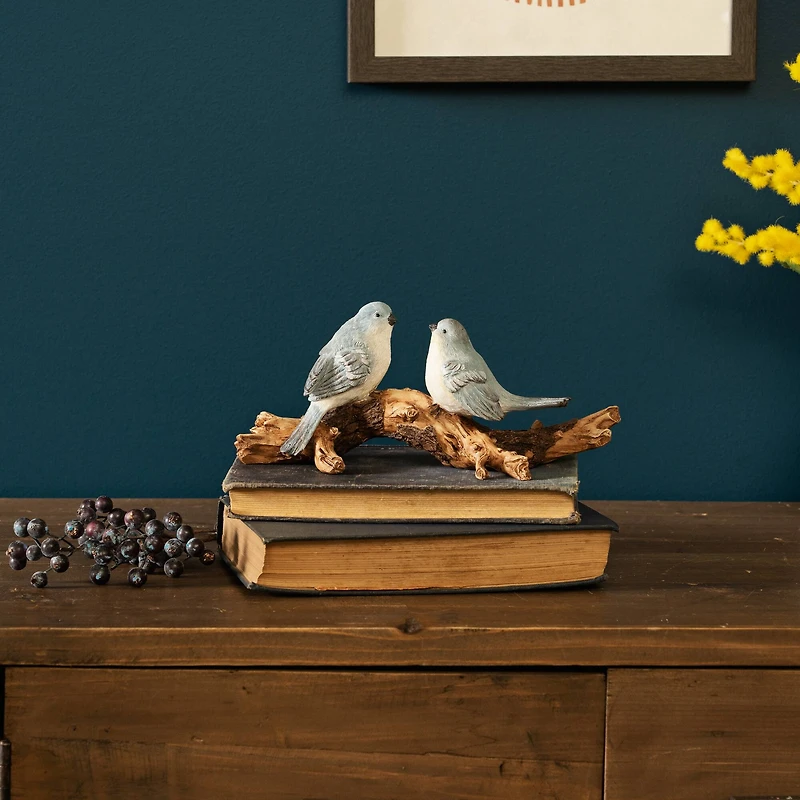 9.5" Birds on Branch Tabletop Figurine