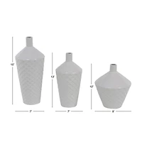 White Porcelain Modern Vase Set