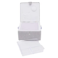 Gray Square Sewing Basket by Loops & Threads®