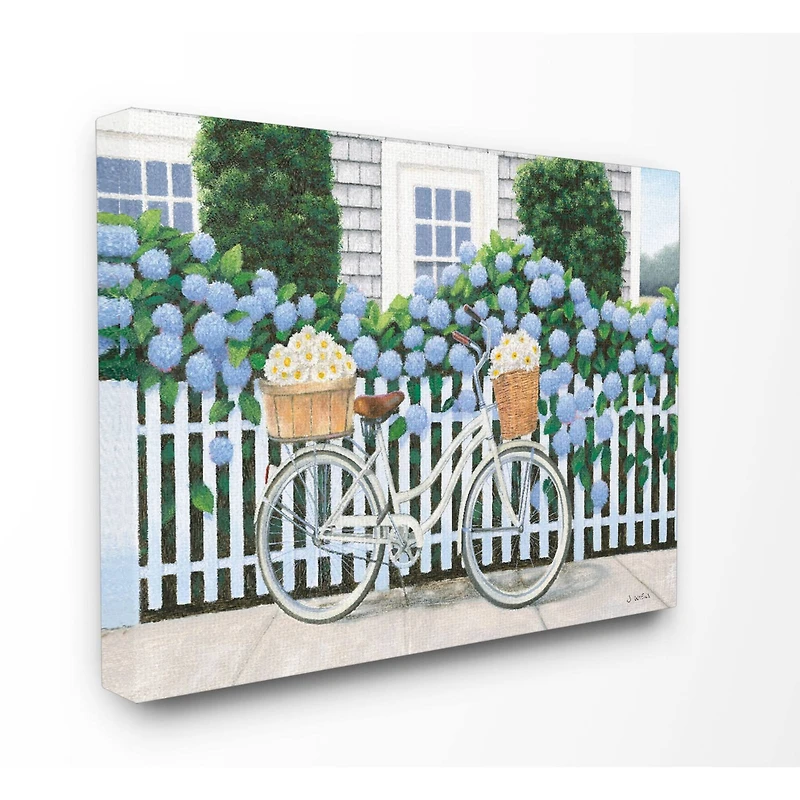 Stupell Industries Cape Cod Daisy Bike Canvas Wall Art