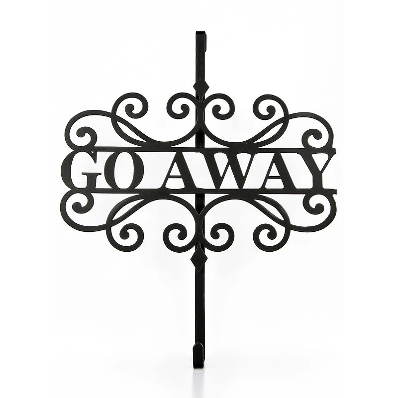17" Halloween Go Away Wreath Hanger